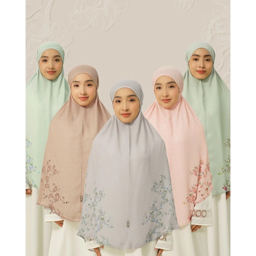 DOA INDONESIA KHIMAR BAITI BINAR SYARI TIMELESS & SIMPLICITY SERIES - CREAM, GREEN LILY, LILAC, MOON