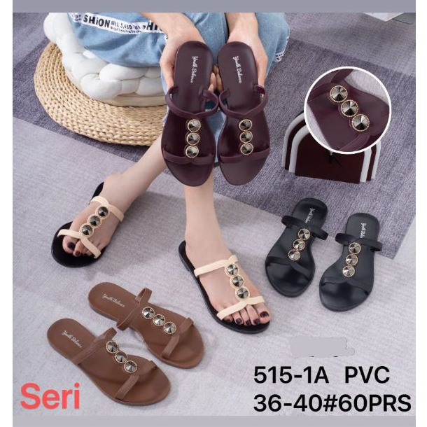YOUTH BALANCE Sandal Flat Teplek Jelly Wanita Perempuan Cewek Dewasa Tali Gladiator