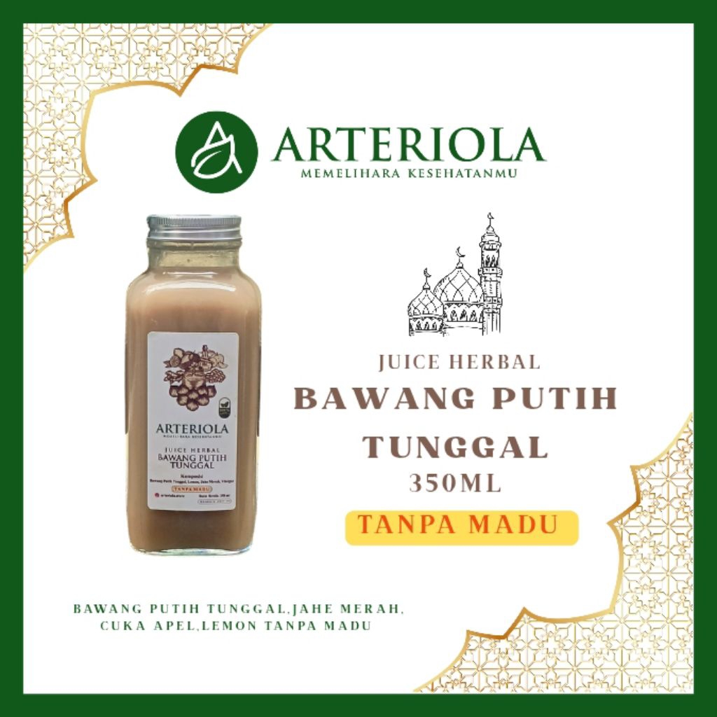 Jus Bawang Putih Tunggal TANPA MADU - Jus Sehat Jantung Hipertensi  Asam Lambung