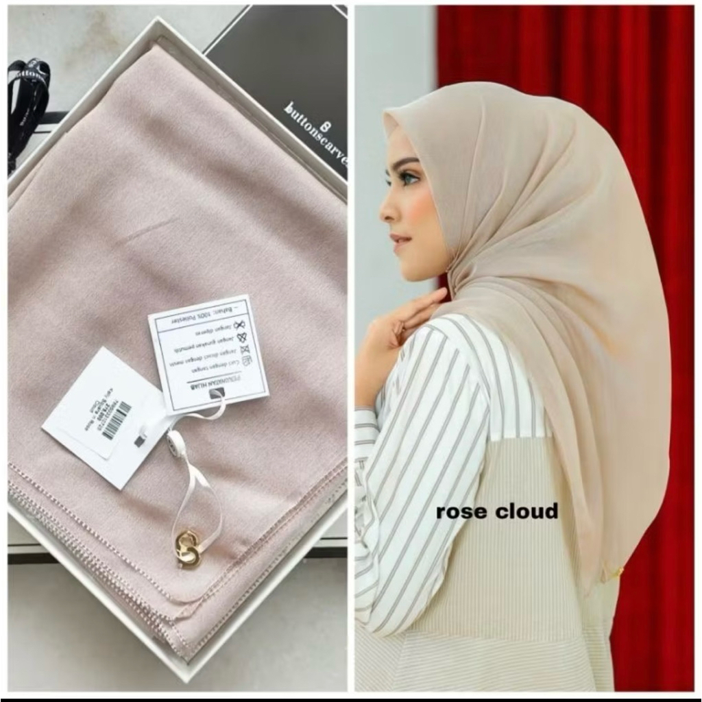 Hijab Polos Loggo Hijab Segi Empat Polos Buttonscarves