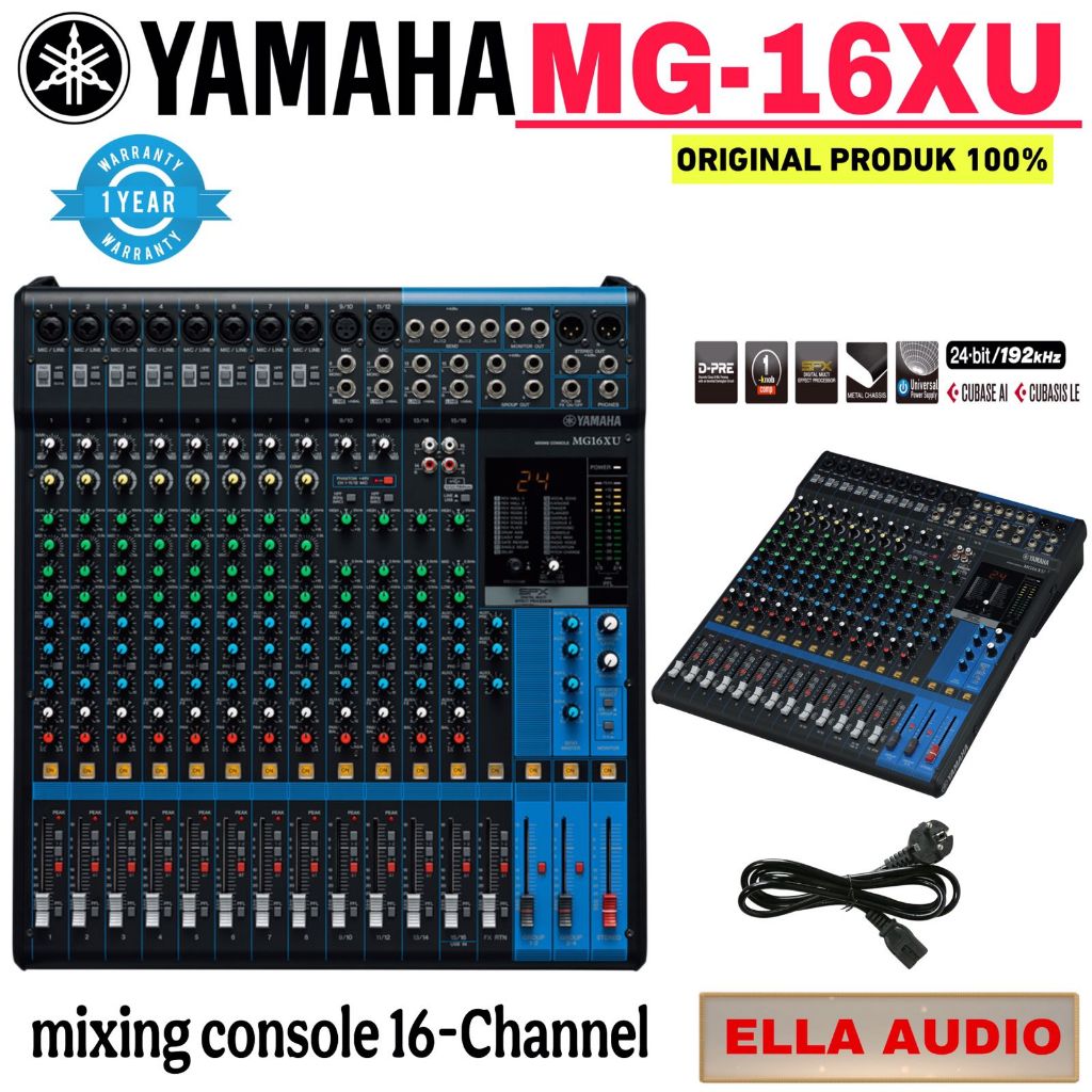 Yamaha Mg 16xu Mixer Audio 16-Channel Original