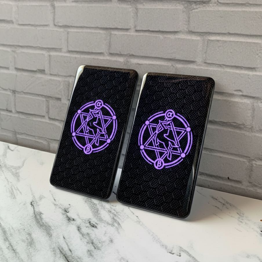 (PO) AKRILIK PRINTING UV BACKDOOR M 200 DESAIN BLACK PURPLE