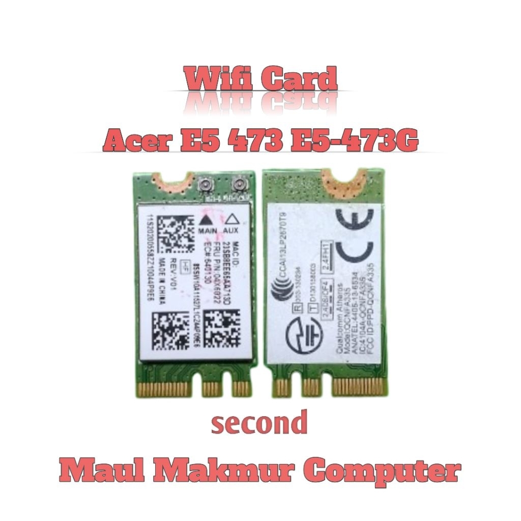 Wifi Card Wireless Laptop Acer E5 473 E5-473G Original Replacement