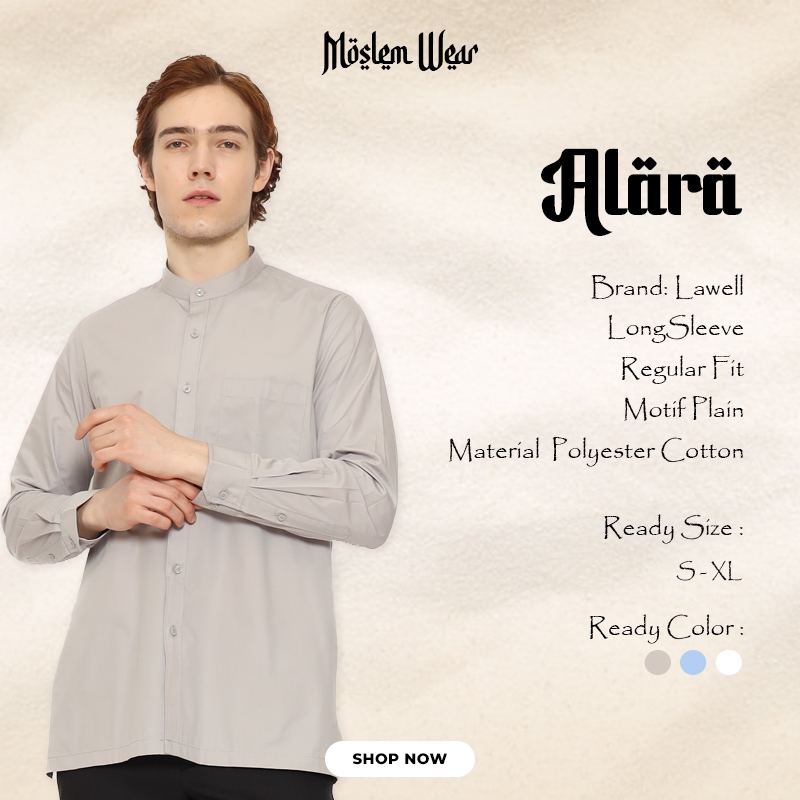 LAWELL ALARA-L Baju Koko Pria Lengan Panjang Regular Fit Premium Lebaran & Ramadhan