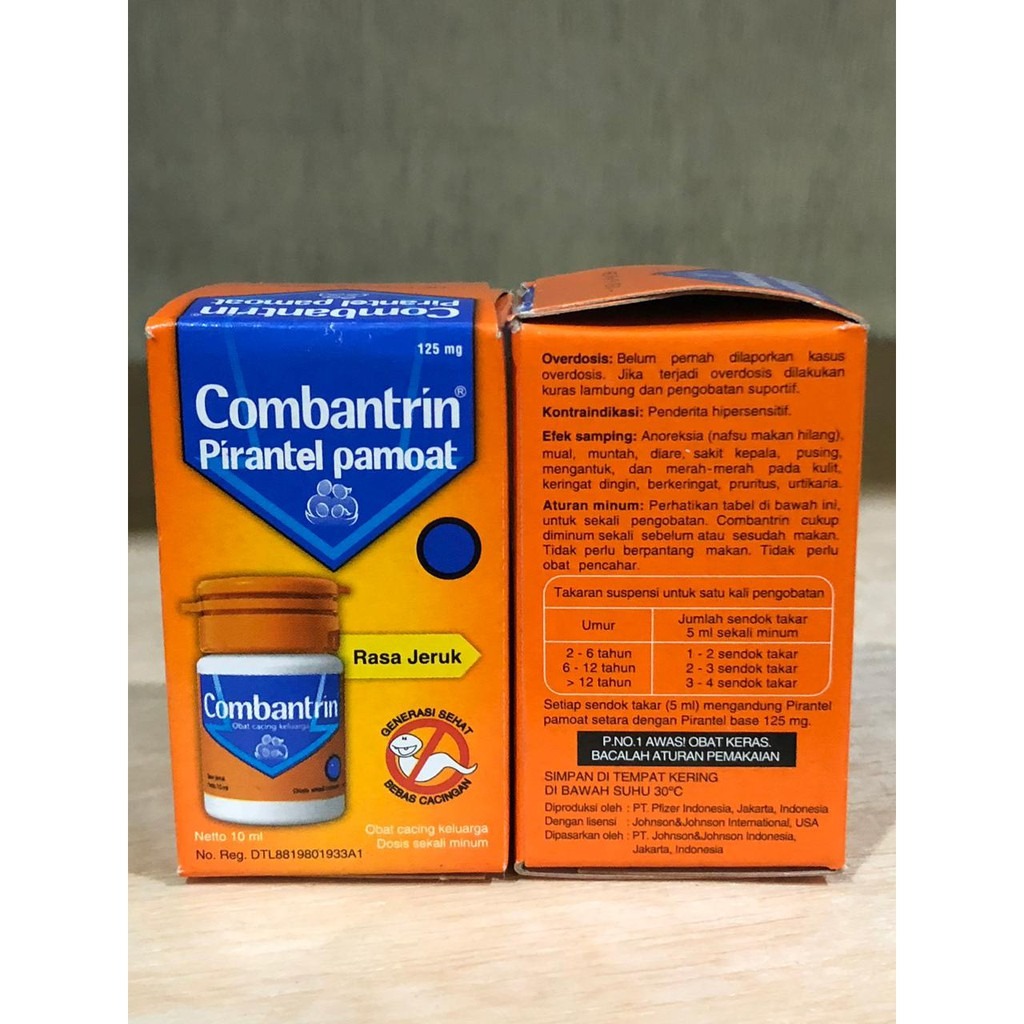 Combantrin Sirup 10 ml - Efektif Melumpuhkan Cacing, Aman untuk Anak dan Dewasa