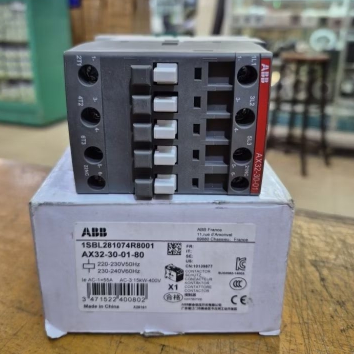 KONTAKTOR ABB AX32-30-01-80 220-230V 55A 15KW