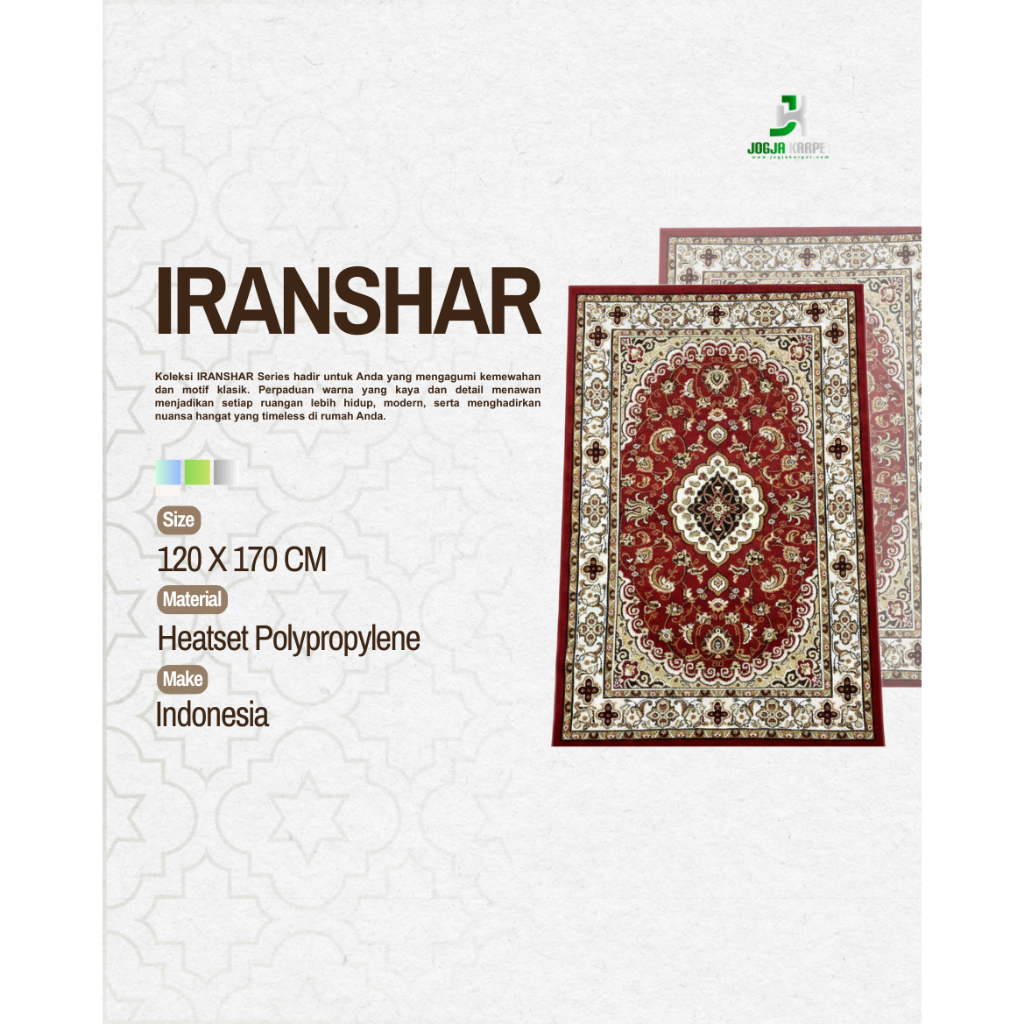 DK - Karpet Iranshahr Ukuran 120x170 160x230 | Premium Klasik Keanggunan Abadi dalam Sentuhan Tradis