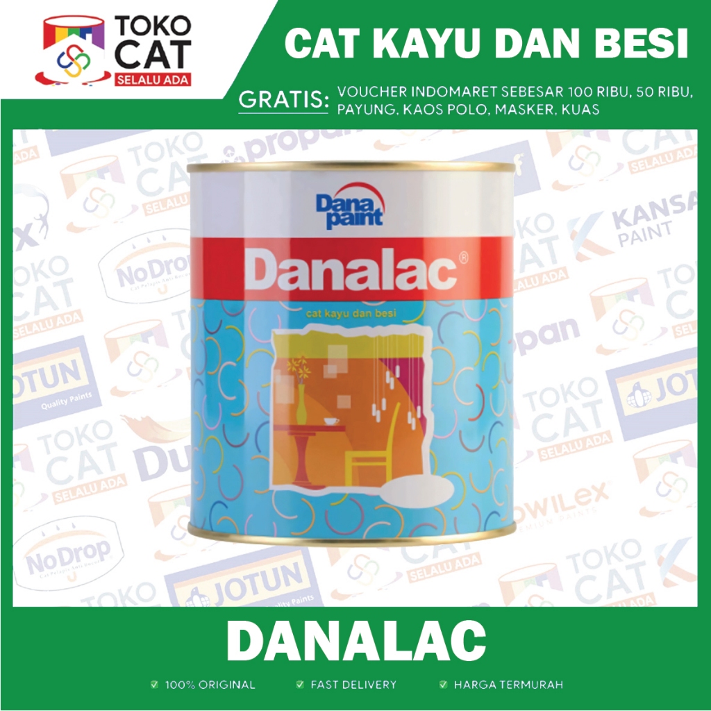 CAT MINYAK KAYU DAN BESI | DANALAC 1 KG | KEMASAN KALENG
