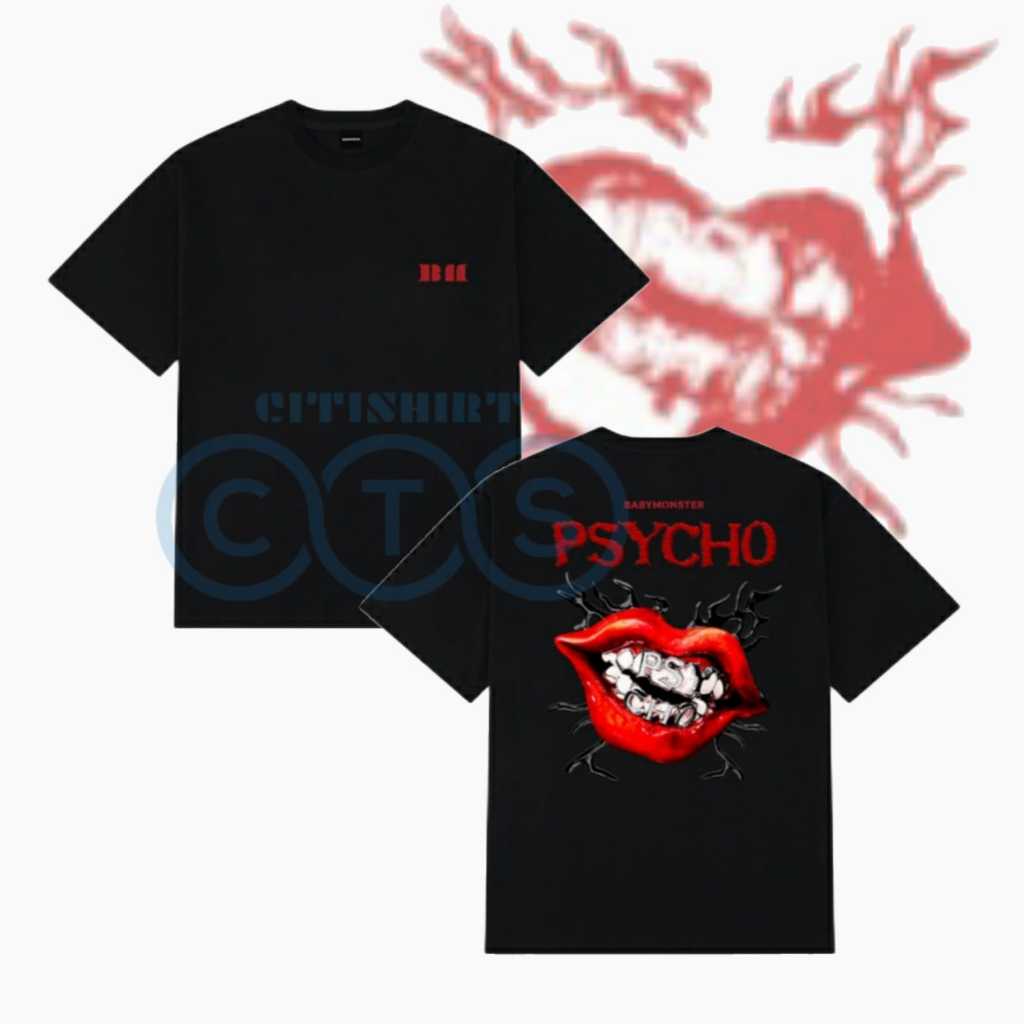 T-SHIRT KAOS BABYMONSTER PSYCHO BAJU BABY MONSTER BM MONSTIEZ BAEMON KPOP IDOL OUTFIT
