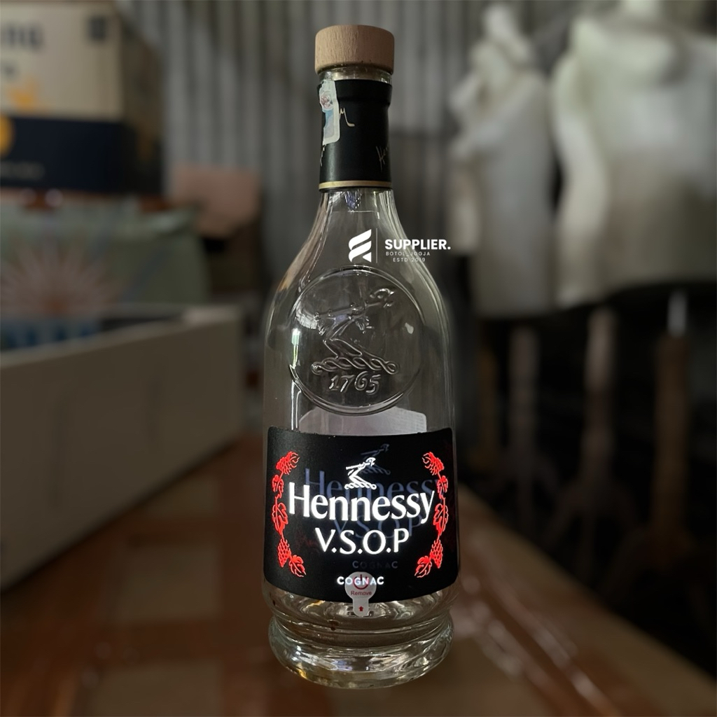 botol kosong botol bekas Hennessy VSOP LED bisa nyala cocok untuk pajangan kamar dan dekorasi miniba