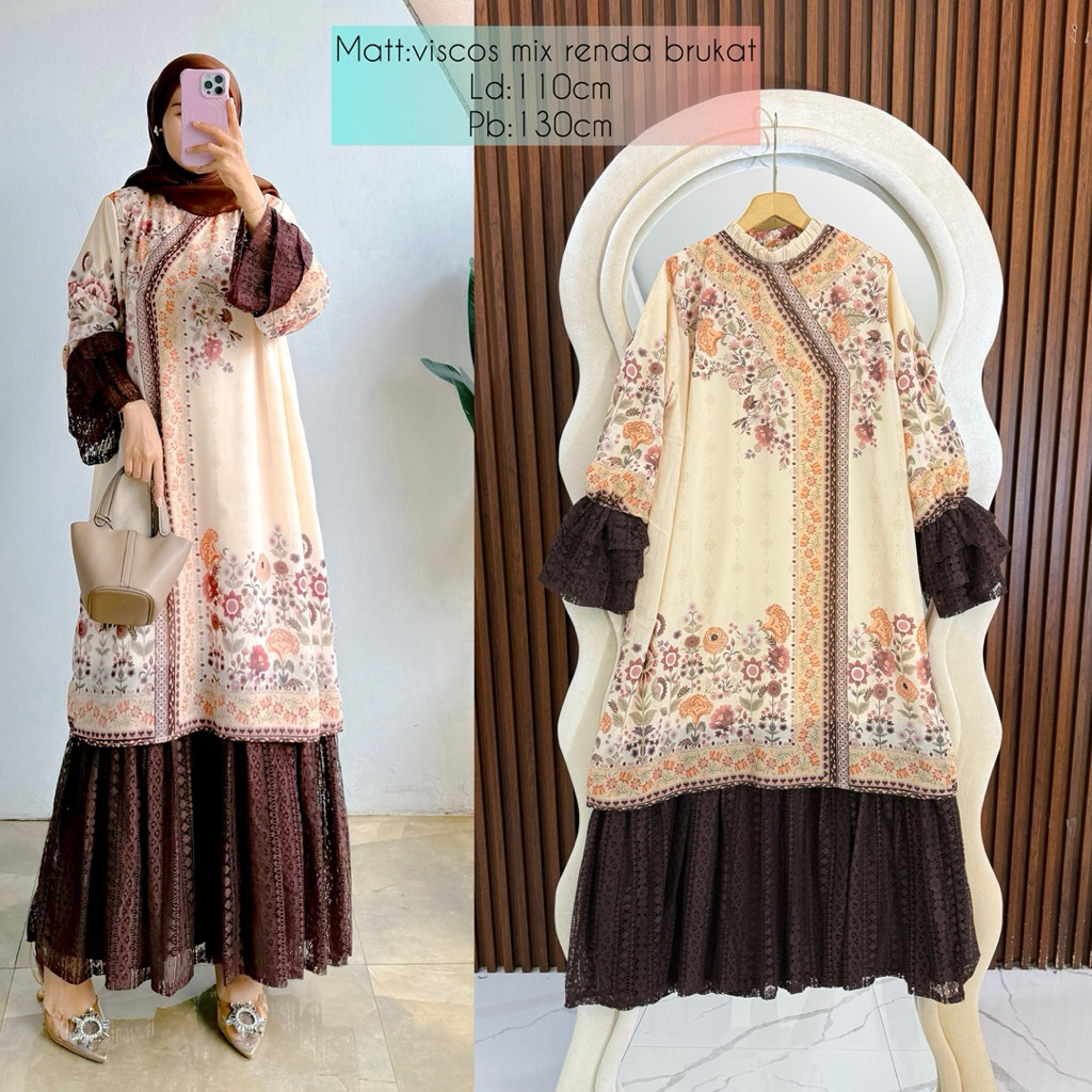 ghina dress viral gamis viral