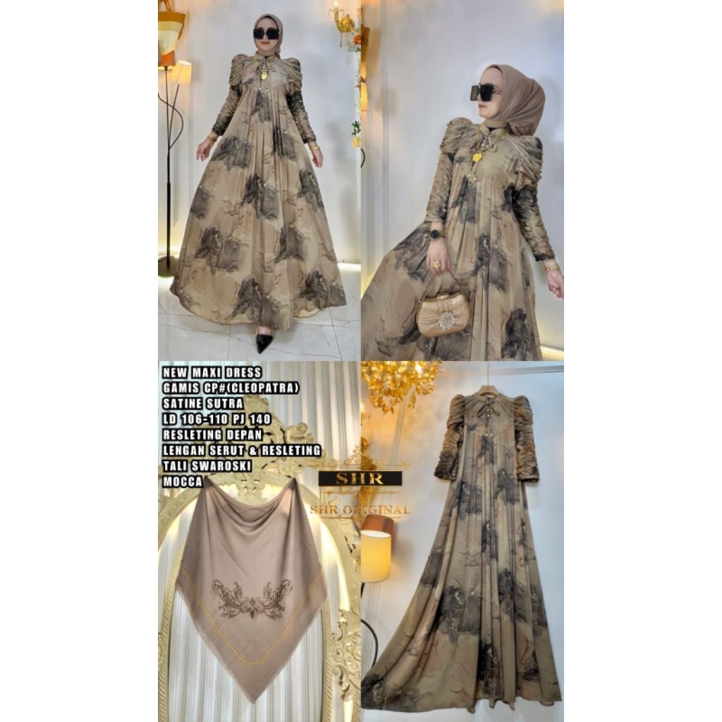 Real pic ORIGINAL dan TERMURAH Gamis PREMIUM Butik / Gamis Jumbo Sutra PREMIUM Butik / Maxi Dress Su