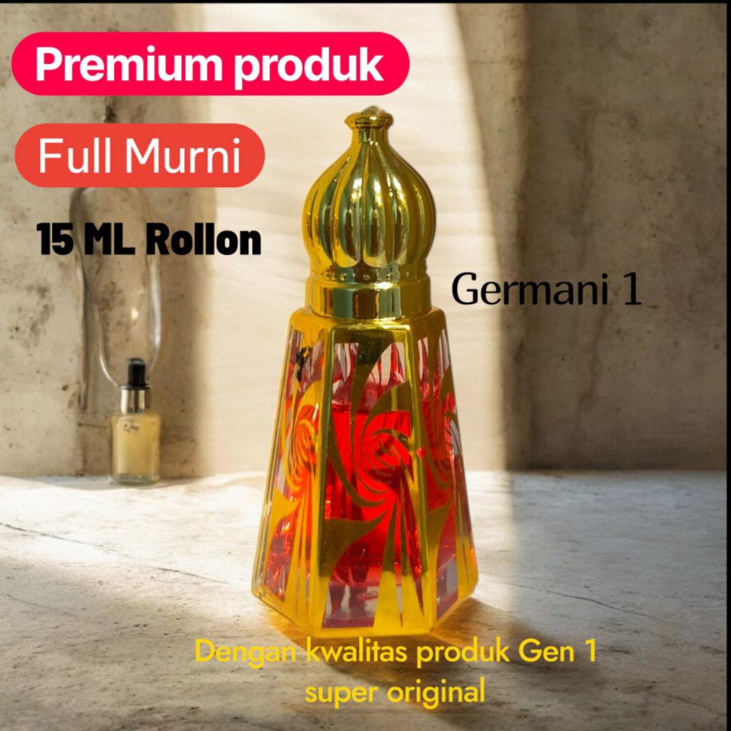 Minyak Wangi Kasturi Merah Gen 1 Super Asli Original 15 Ml botol rollon