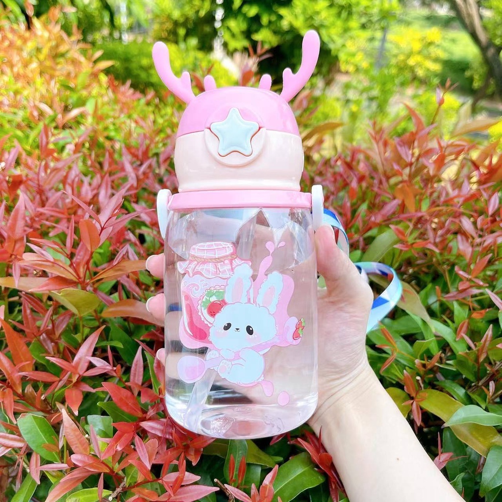 Botol Minum Tanduk Rusa Tali Sedotan/ Botol Minum Anak Lucu