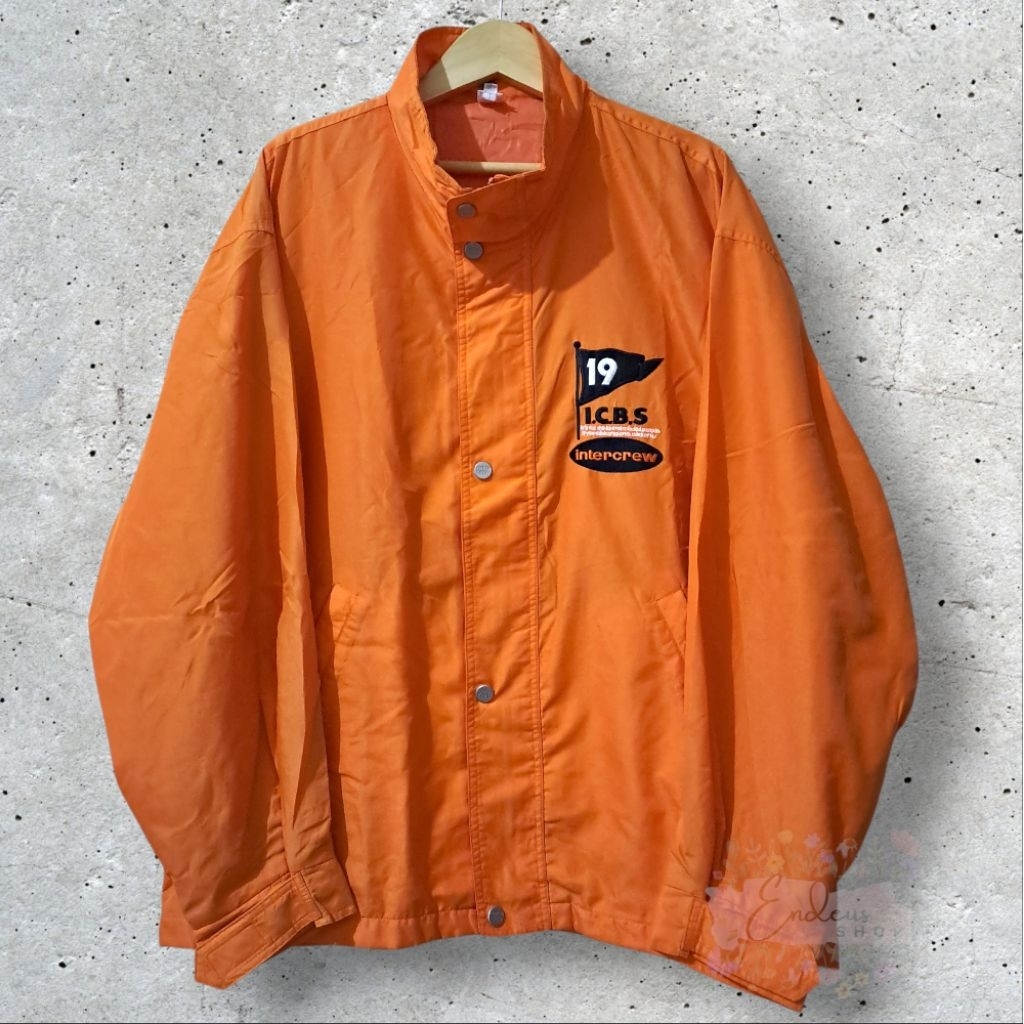 JAKET CASUAL MOTORAN WATERPROOF COWOK SIZE 4XL WARNA ORANGE