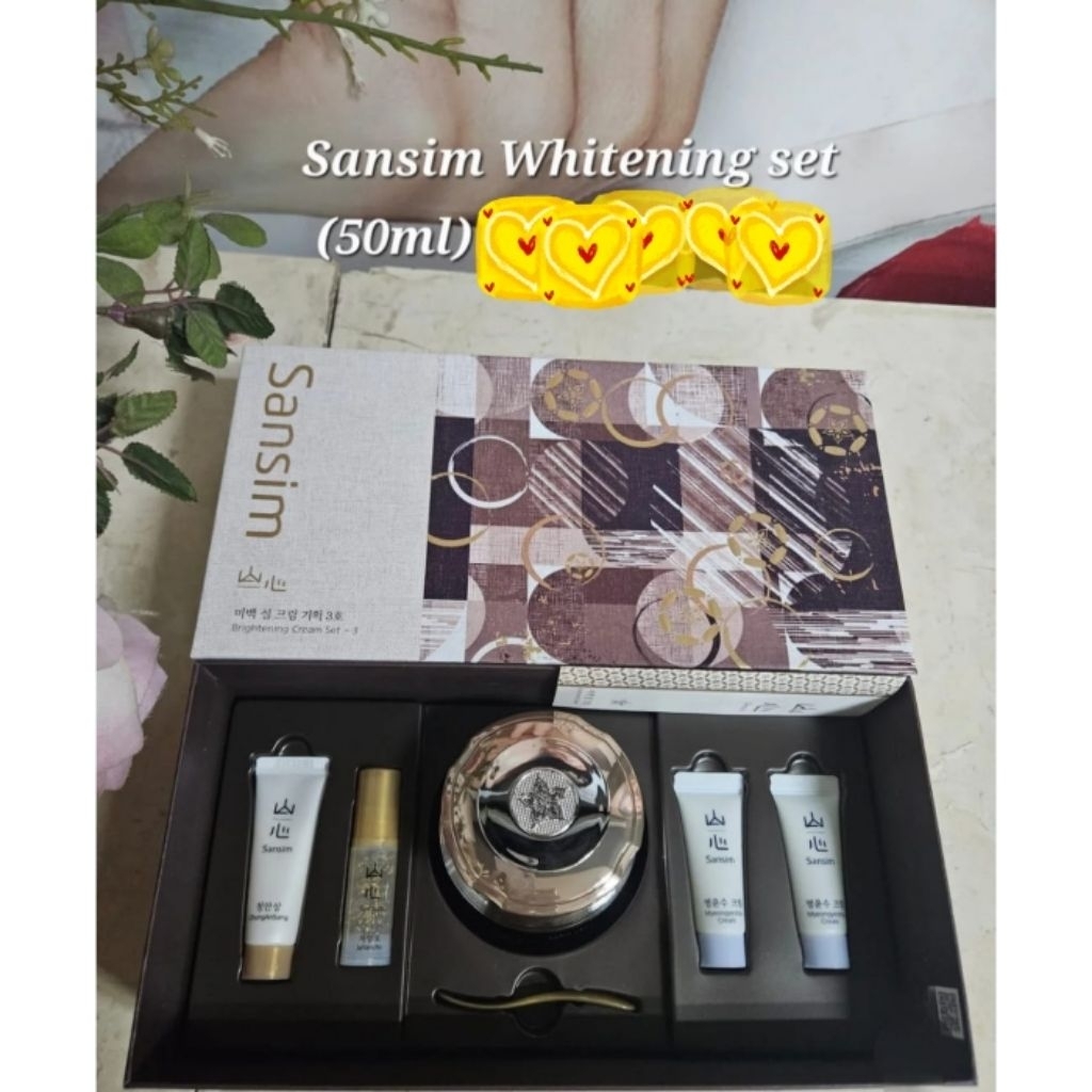 Jutanhak Sansim Whitening Cream Set/Krim Pemutih Wajah/Kosmetik Korea
