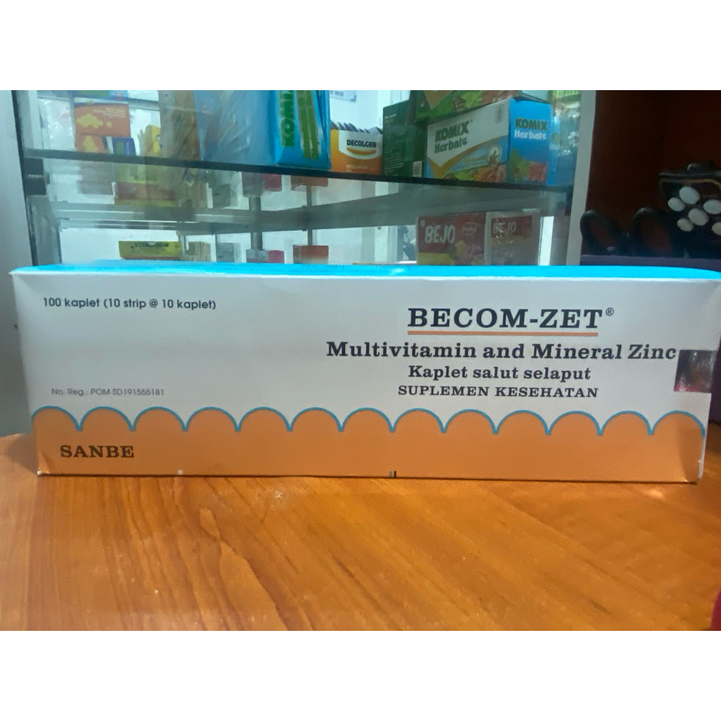 BECOM-ZET Suplemen Vitamin B, C, E & Zinc untuk Dukung Imun