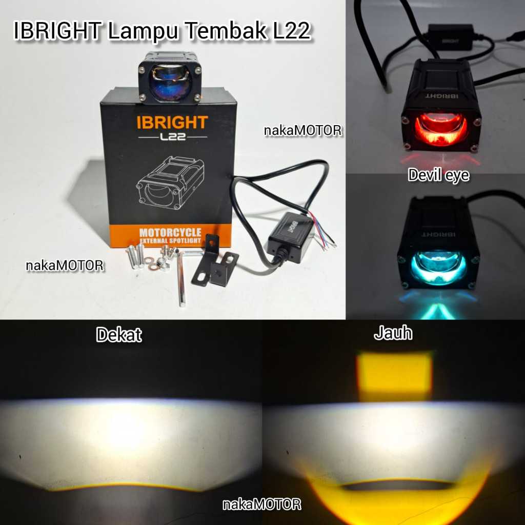 IBRIGHT L22 & L22 2M Lampu Tembak Biled Laser Blue Lens Dengan Kipas Pendingin