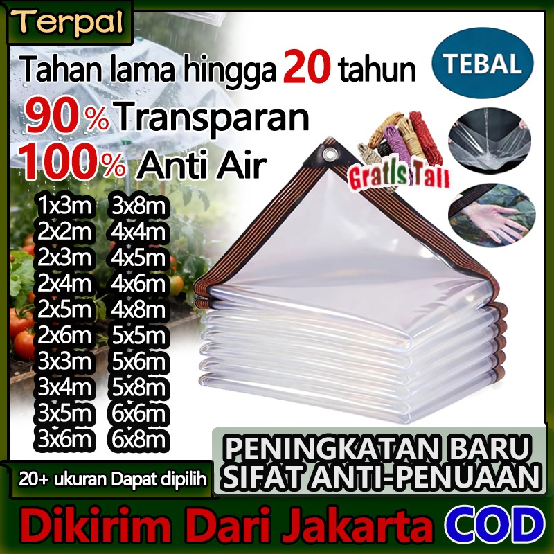 COD Terpal transparan tebal/lembaran plastik rumah kaca tahan UV/lembaran plastik transparan tebal/t