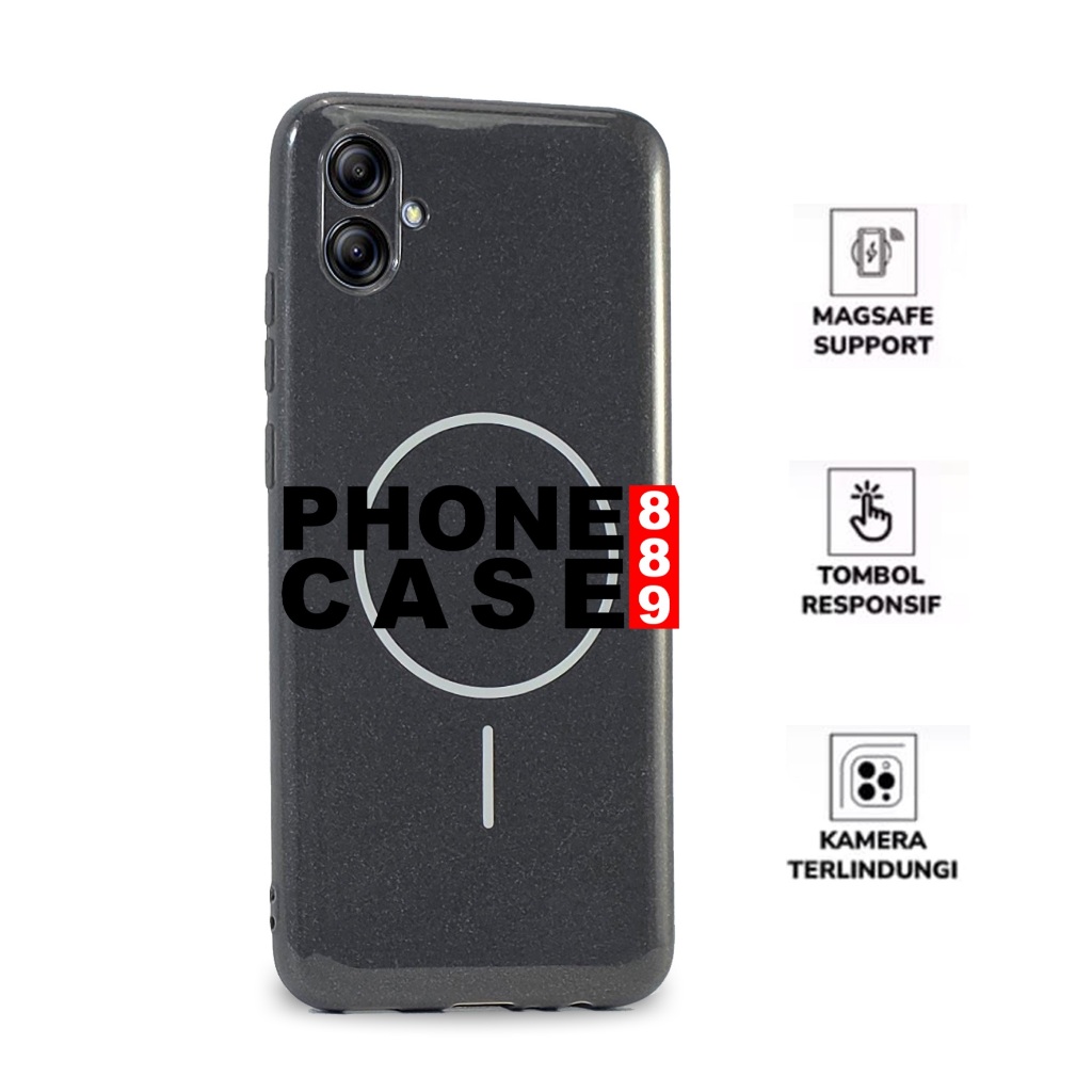 CASE MAGSAFE SAMSUNG A03 SAMSUNG A04 SAMSUNG A04E SAMSUNG A04S CASE MAGSAFE BLACK GLOSSY MAGNETIC MA