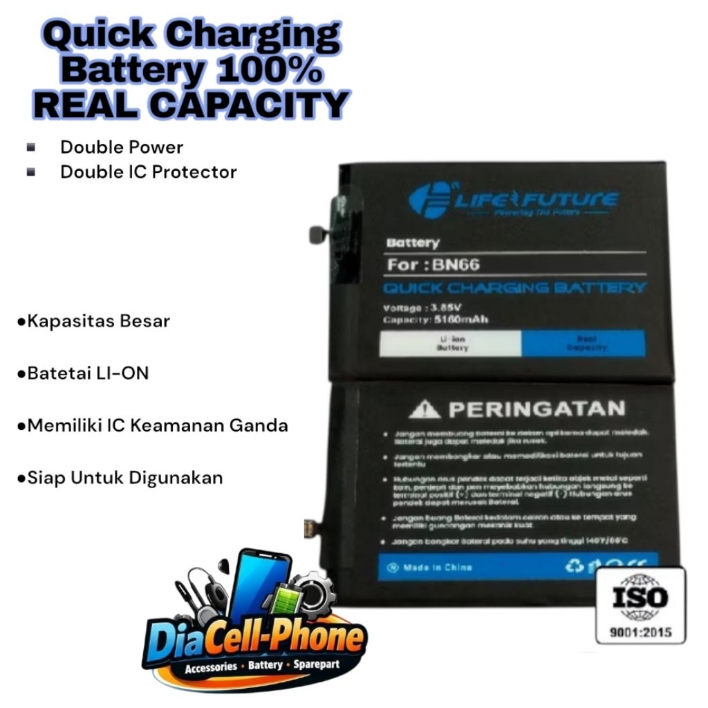 Baterai Xiaomi POCO C40 / BN 66 / 5160mAh - Real Capacity / Double IC