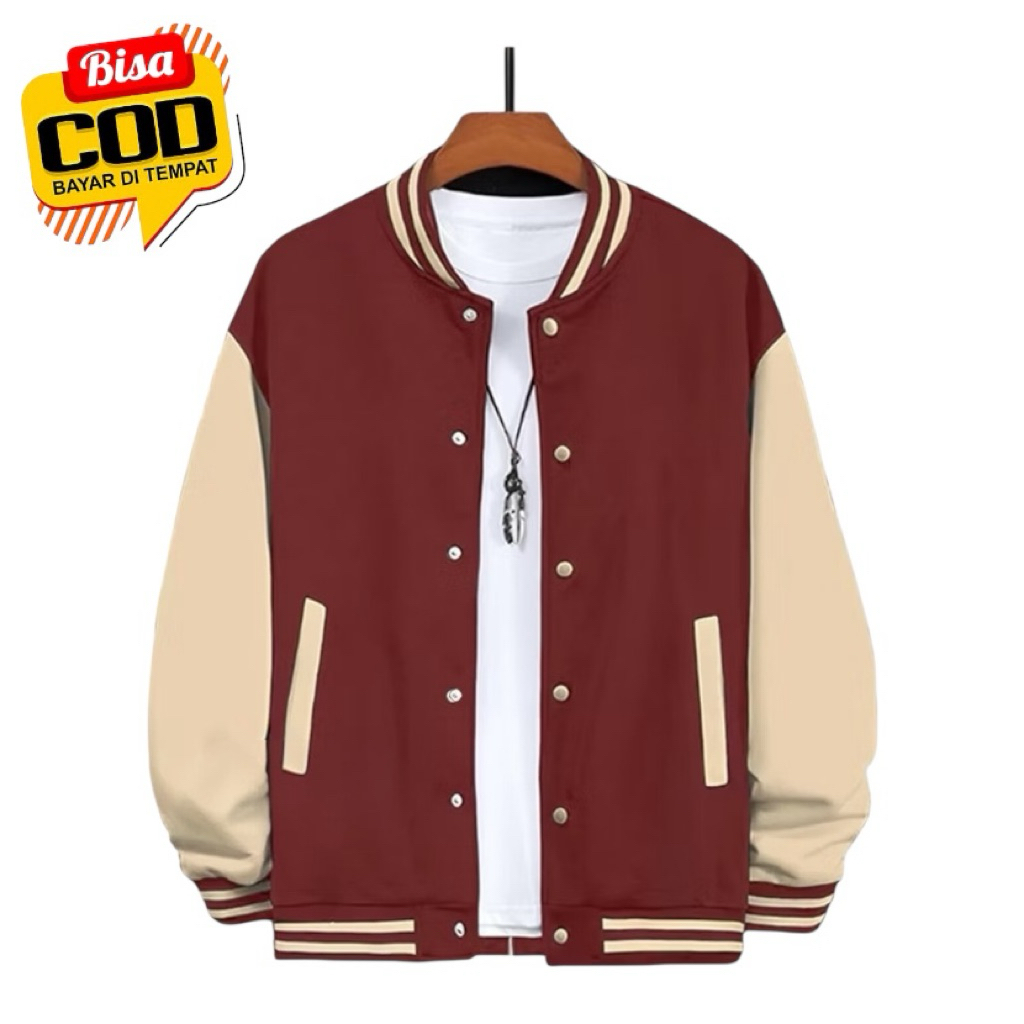 JAKET VARSITY POLOS TERLARIS BASEBAL POLOS SERAGAMAN SEKOLAH