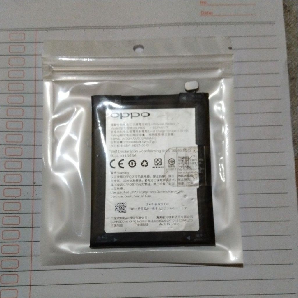 baterai original copotan oppo F1F Blp 605 tested