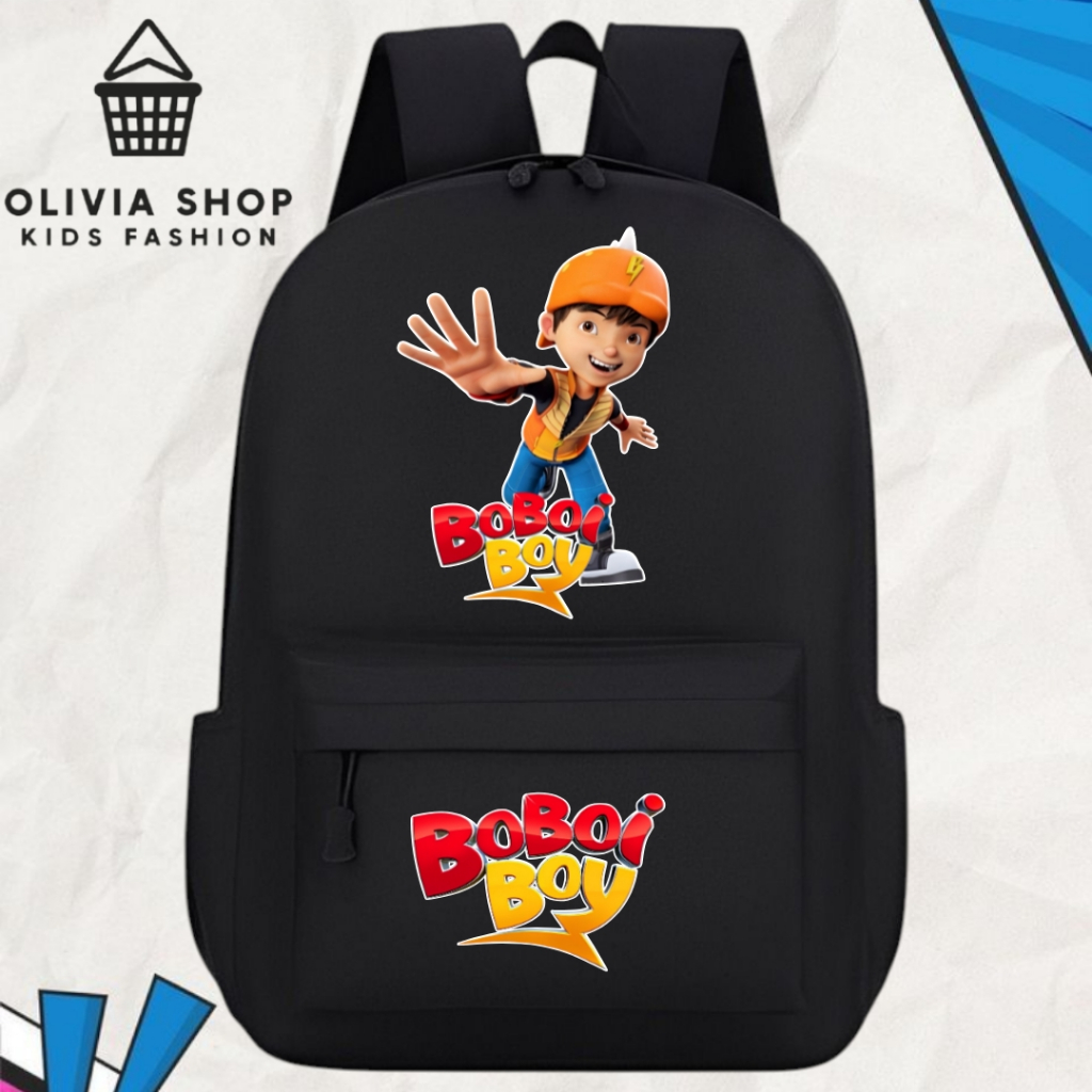 Tas Ransel Anak Gambar Boboiboy  Kanvas Cordura Unisex Backpack Anti Air Tas Sekolah Cowok SD SMP