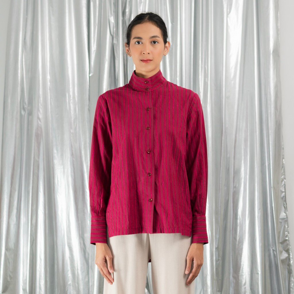 Istafada - Cecil Stripes Top (Fuschia / Pink)