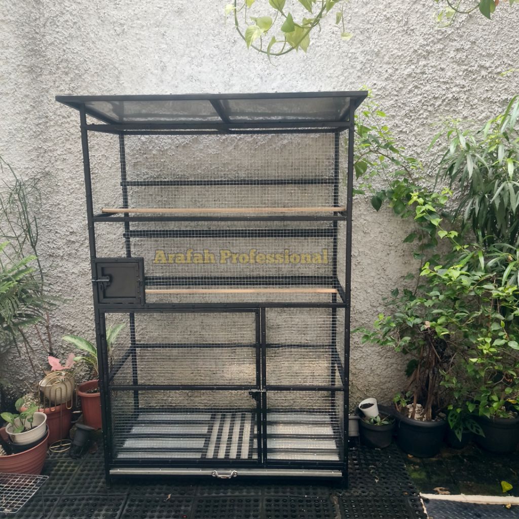 Kandang Lovebird Ternak Koloni Besi Besar Fullset 9 Glodok