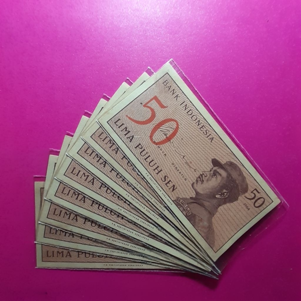 uang kuno 50 sen dwikora atau sukarelawan tahun 1964