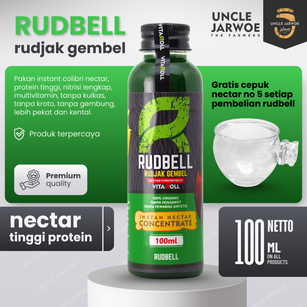 RUDBELL Nectar Kolibri Sogon Rudjak Nektar Tanpa Kroto