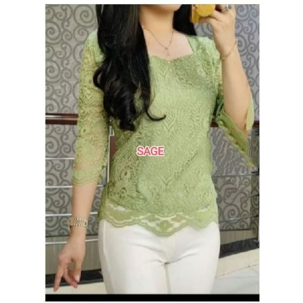 #Blus Kebaya Brokat Mewah#Model Tangan Lurus#Atasan Wanita Terbaru,Bkus Brokat Masa Kini,Blus Kebaya