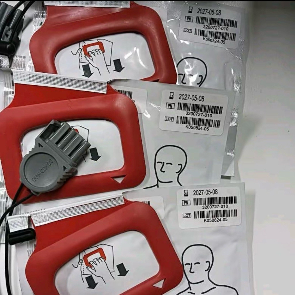 Bantalan Defibrilasi Quikcombo Physio Control Asli Untuk lifepak cr plus lifepak1000 Physio Control 