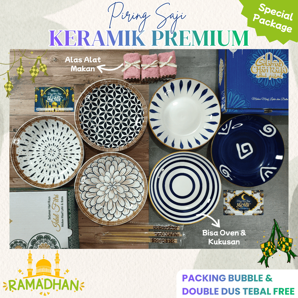 *SPECIAL EDITION* Piring Keramik Jepang Norodic Piring Poselin motif bunga piring keramik plate 20 c