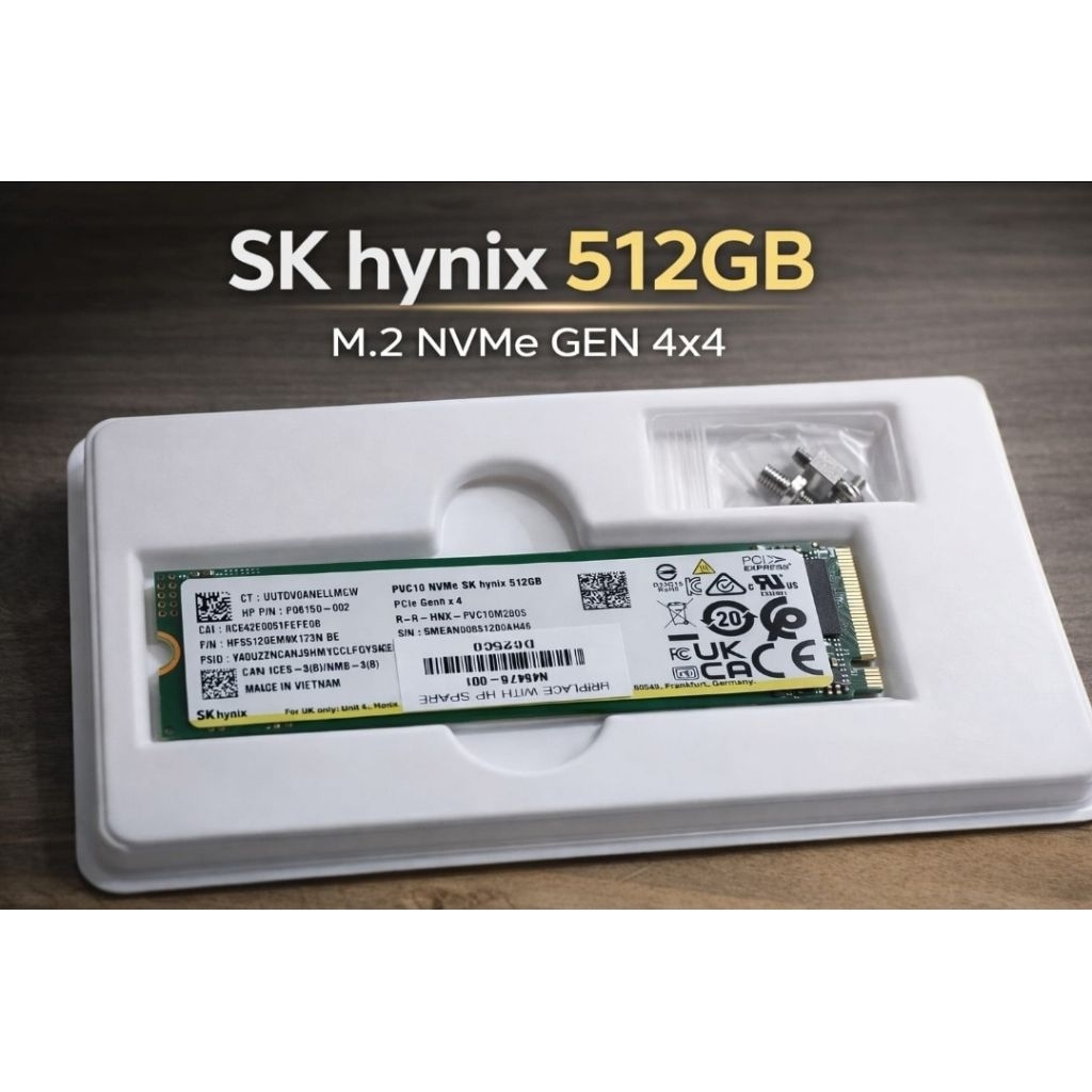 SSD SK Hynix M.2 NVMe 512GB Gen 4x4 (Stock Terbatas)