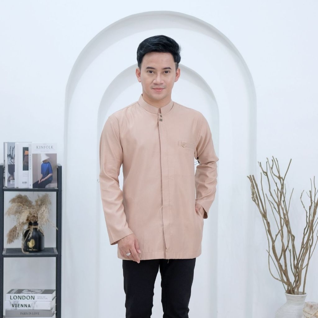 Koko Habibah saku samping toyobo / Koko Habibah / Koko habib / Koko polos / Koko panjang / Koko excl