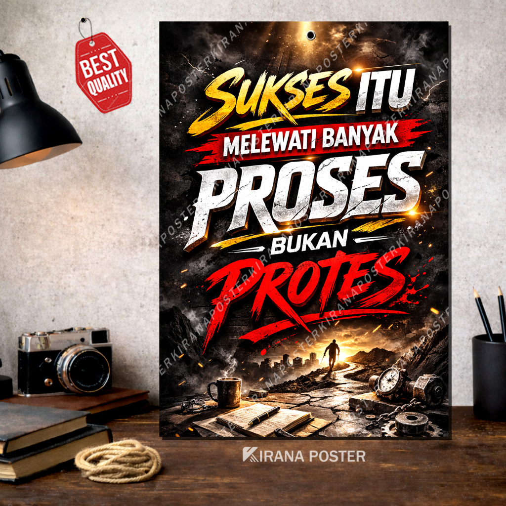 Hiasan dinding kata kata Poster motivasi Dekorasi kamar tidur
