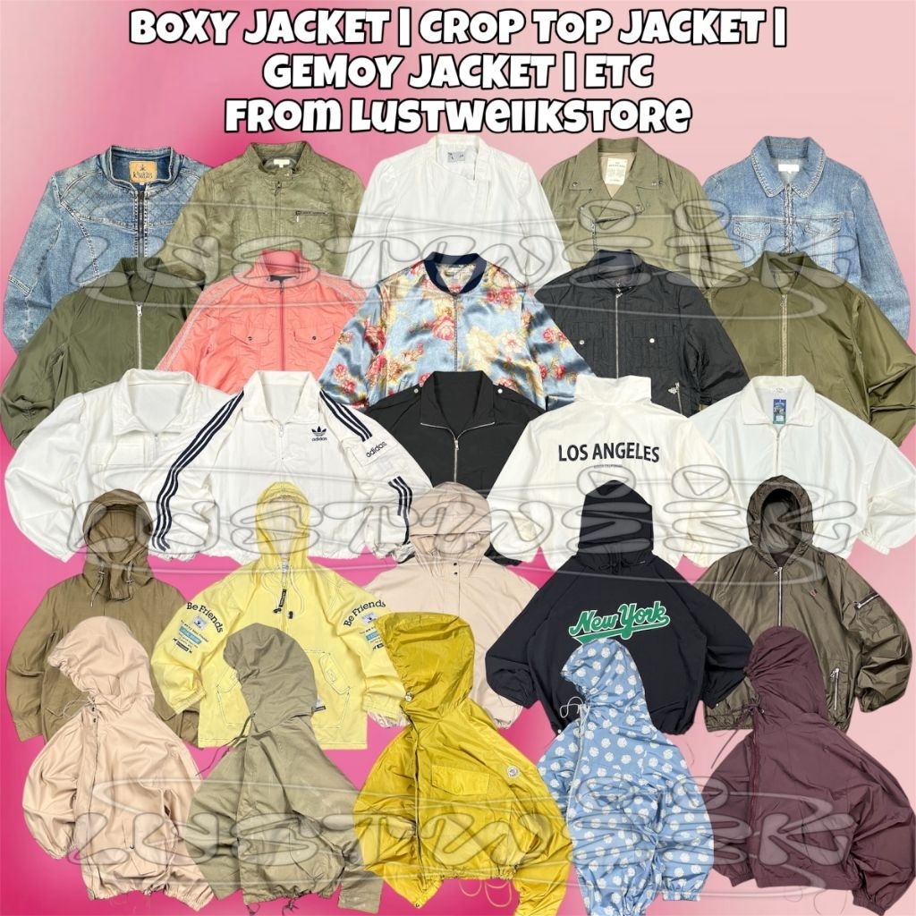 JACKET VINTAGE | CROP TOP JACKET | PUFFER BOXY | COLORBLOCK | TRACKTOP | CASUAL from lustweiikstore