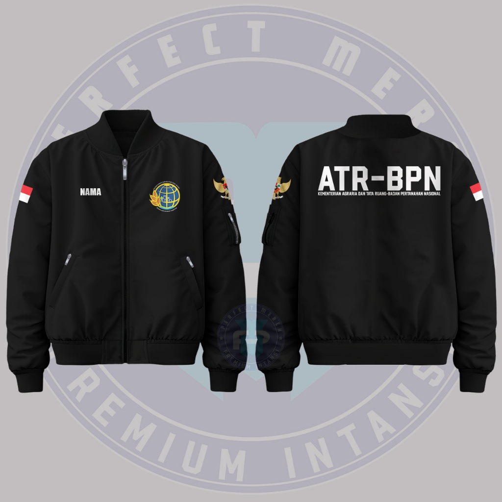 Jaket Bomber / Rompi Vest Zippers / Kaos Lengan Panjang ATR BPN / Kementrian Agraria dan Tata Ruang 