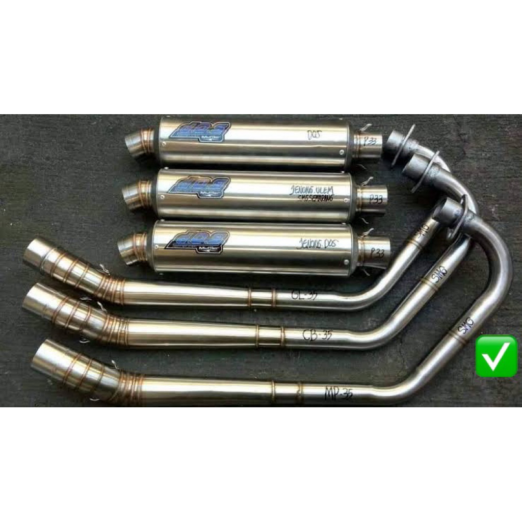 KNALPOT DOS ALA ORIGINAL CB GL MP TIGER VERZA VIXION BYSON SCORPIO