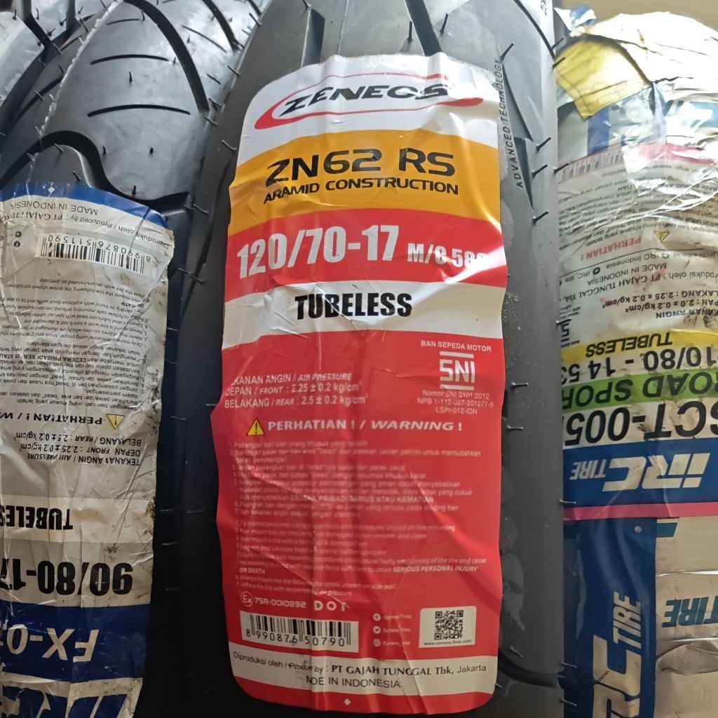 ban luar zeneos 120/70-17 zn62rs (soft compound