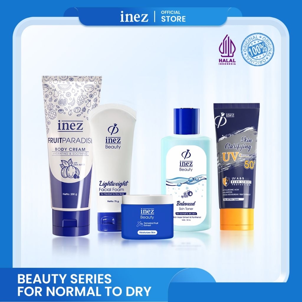 inez bundling paket skincare for normal dry skin