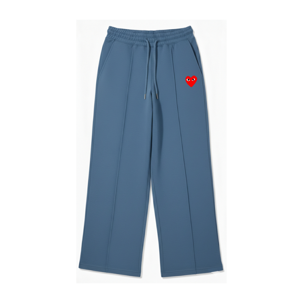 Long Pants Simple and Basic Style | Celana santai sehari-hari warna denim motif love cdg Unisex