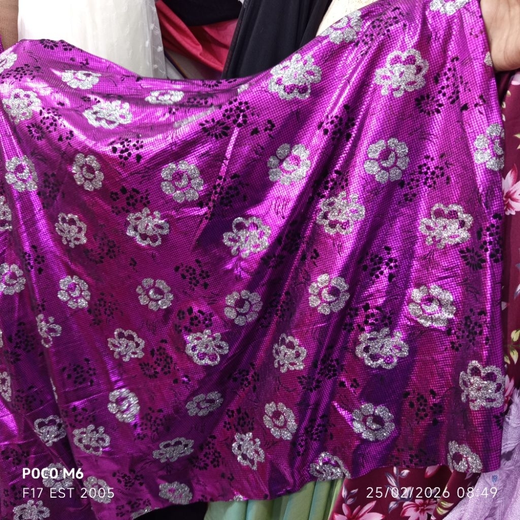 HARGA/0,5 M | BAHAN SPANDEK GLITER | KAIN SPANDEX METALIK | KAIN SPANDEX LICRA | BAHAN SPANDEX SUTRA