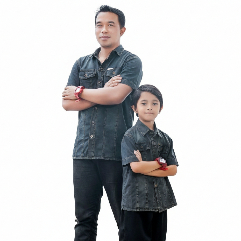 Bugio Clothing Jawara Kemeja Denim Kemeja Denim Pria Anak and Dewasa griya_mey