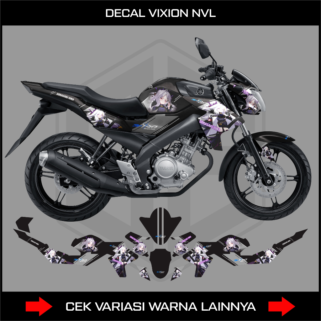 DECAL STICKER VIXION NVL 2014 FULL BODY / STRIPING YAMAHA VIXION NEW NVL