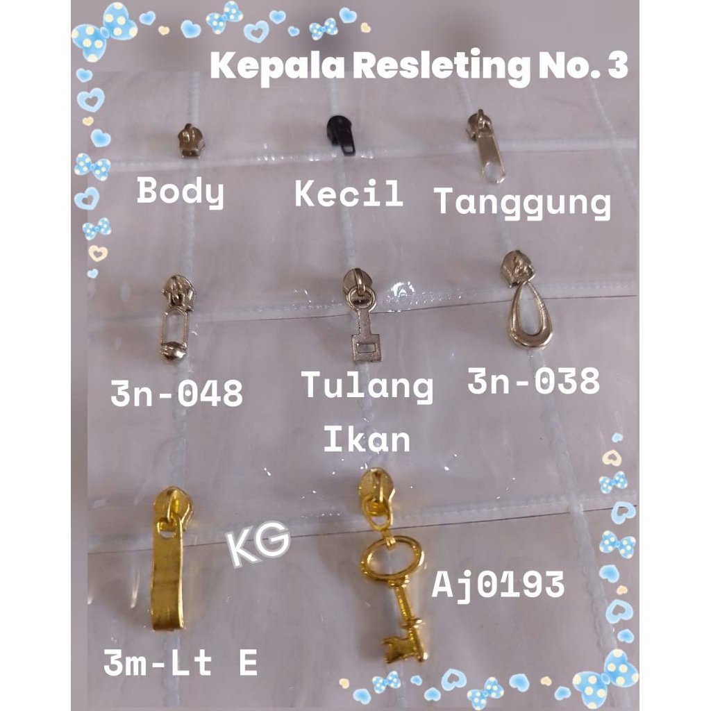 Kepala Resleting No.3