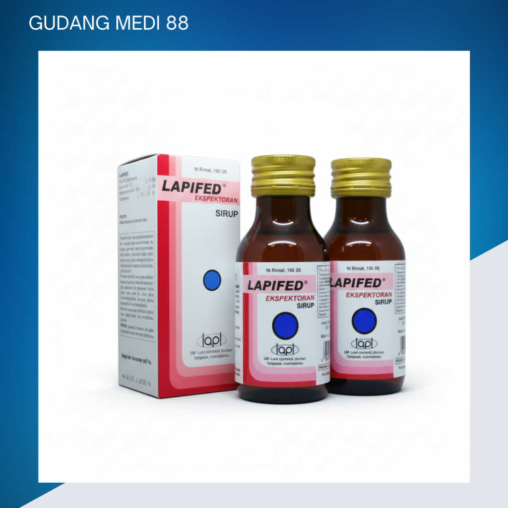 Lapifed Ekspektoran Sirup 60 Ml / Sirup Lapife Untuk Batuk Berdahak Dan Pilek