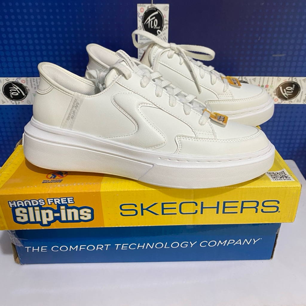 Size 38 39 Sepatu Skechers Cordova Classic Slip Ins Women Original 185081WHT